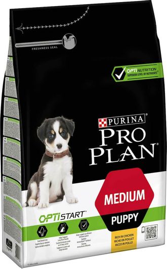 Ξηρά Τροφή Purina Pro Plan Puppy Medium Optistart 3kg για Κουτάβια Μεσαίων Φυλών με Κοτόπουλο
