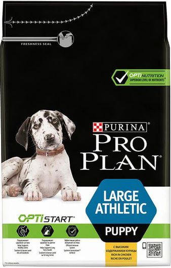 Ξηρά Τροφή Purina Pro Plan Optistart Large Athletic Puppy 12kg για Κουτάβια Μεγαλόσωμων Φυλών με Κοτόπουλο