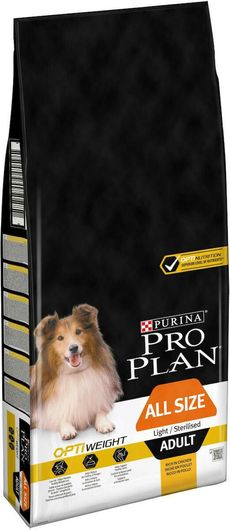 Purina Pro Plan OptiWeight Sterilised Adult 14kg Ξηρά Τροφή για Ενήλικους Σκύλους με Κοτόπουλο & Ρύζι