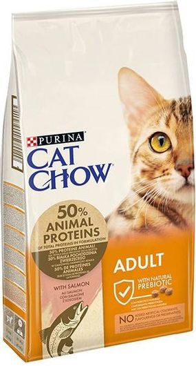 Ξηρά Τροφή Purina Cat Chow Adult 15kg για Ενήλικες Γάτες με Σολομό & Τόνο 