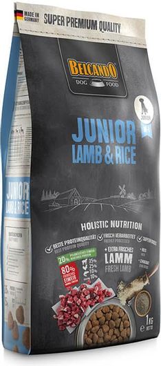 Belcando Junior Lamb & Rice 1kg Ξηρά Τροφή χωρίς Σιτηρά για Κουτάβια Μεσαίων & Μεγαλόσωμων Φυλών με Αρνί και Ρύζι