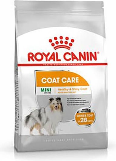 Ξηρά Τροφή Royal Canin Mini Coat Care 3kg χωρίς Γλουτένη για Ενήλικους Σκύλους Μικρόσωμων Φυλών με Πουλερικά, Ρύζι, Καλαμπόκι, Σιτάρι & Τόνο