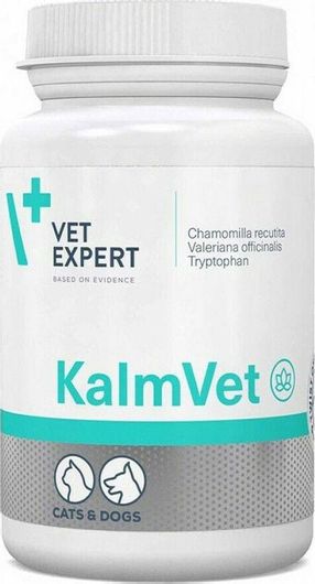 VetExpert Kalmvet Πολυβιταμίνες Σκύλου και Γάτας σε Δισκία 60 tabs για Διαχείριση Άγχους & Στρες