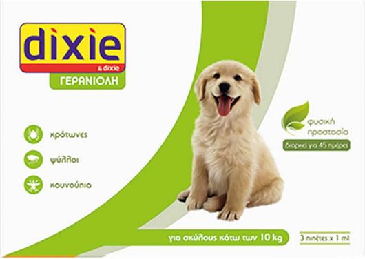 Quimunsa Dixie Γερανιόλη Πιπέτες Σκύλου έως 10kg 3x1ml