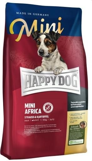 Happy Dog Africa 1kg Ξηρά Τροφή χωρίς Σιτηρά για Ενήλικους Σκύλους Μικρόσωμων Φυλών με Πατάτες και Πουλερικά