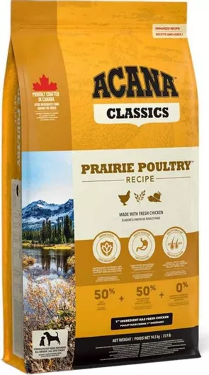 Ξηρά Τροφή Σκύλου Acana Prairie Poultry 9.7kg χωρίς Σιτηρά & Γλουτένη με Πουλερικά