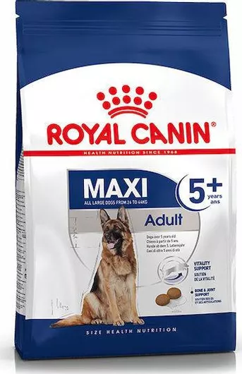 Royal Canin Maxi Adult 5+ 15kg Ξηρά Τροφή χωρίς Γλουτένη για Ενήλικους Σκύλους Μεγαλόσωμων Φυλών με Καλαμπόκι, Κοτόπουλο και Ρύζι