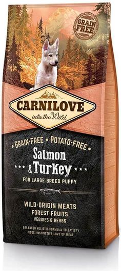 Ξηρά Τροφή Carnilove Salmon Turkey Large Breed Puppy 1.5kg για Κουτάβια με Σολομό & Γαλοπούλα 