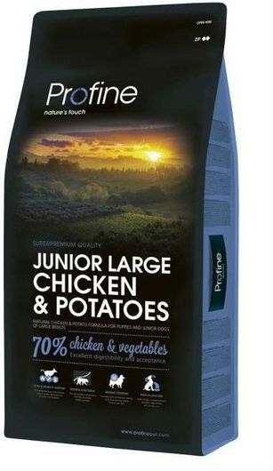 Profine Junior Large Breed Chicken & Potatoes 3kg Ξηρά Τροφή με Λίγα Σιτηρά για Κουτάβια Μεγαλόσωμων Φυλών με Κοτόπουλο και Πατάτες
