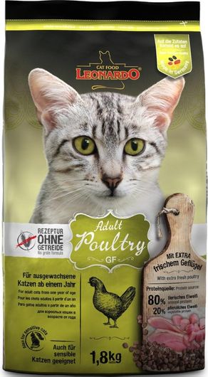 Ξηρά Τροφή Leonardo Adult Poultry GF 1.8kg για Ενήλικες Γάτες με Πουλερικά