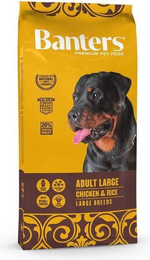 Ξηρά Τροφή Banters Adult Large Chicken Rice 15kg για Ενήλικους Σκύλους Μεγαλόσωμων Φυλών με Κοτόπουλο & Ρύζι 