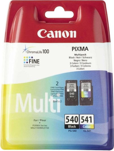 Canon PG-540/CL-541 Γνήσιο Πακέτο 2 Μελανιών Εκτυπωτή InkJet Πολλαπλό Color/ Μαύρο 5225B006