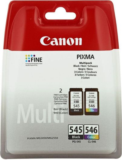 Μελάνια Εκτυπωτή Inkjet Canon PG-545/CL-546 Multipack Black & Colour