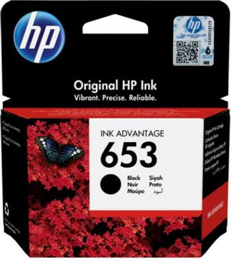HP 653 Γνήσιο Μελάνι Εκτυπωτή InkJet Μαύρο 3YM75AE