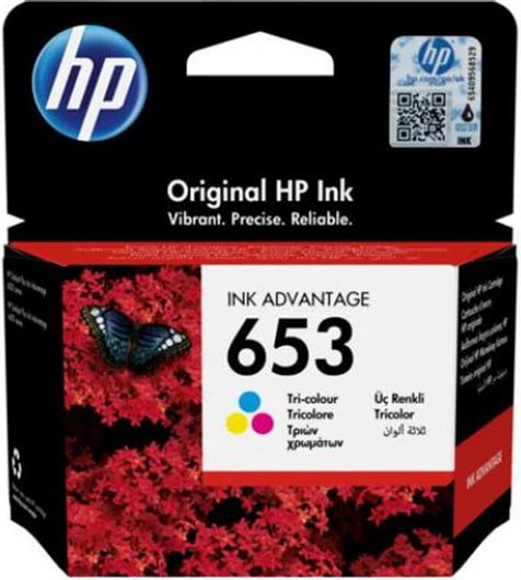 HP 653 Γνήσιο Μελάνι Εκτυπωτή InkJet Πολλαπλό Color3YM74AE