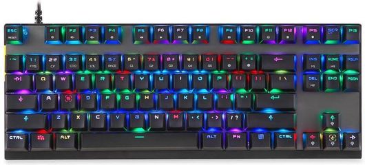 Gaming Πληκτρολόγιο Motospeed K82 με Outemu Red Διακόπτες & RGB Φωτισμό Ελληνικό Μαύρο