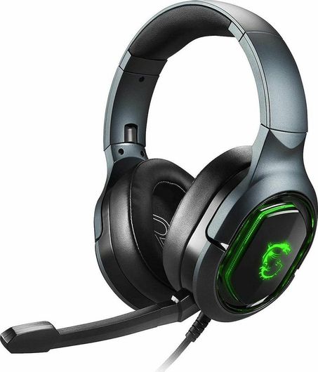 Gaming Headset Msi Immerse Gh50 Over Ear RGB USB Μαύρο