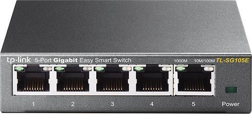 Switch TP-LINK TL-SG105E v3 Unmanaged L2 με 5 Θύρες Gigabit 1Gbps Ethernet