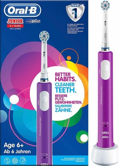 Oral-B Junior Ηλεκτρική Οδοντόβουρτσα για 6+ Χρονών Μωβ