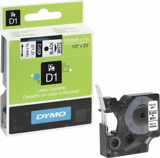 Ταινία Ετικετογράφου Dymo D1 45013 12mmx7M Black On White (Dymo45013)