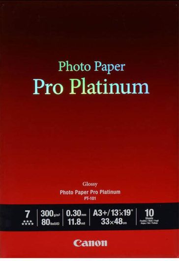 Φωτογραφικό Χαρτί Pro Platinum Canon A3+ 300G/M² Glossy 10 Φύλλα (2768B018) (Can-Pt-101-A3)