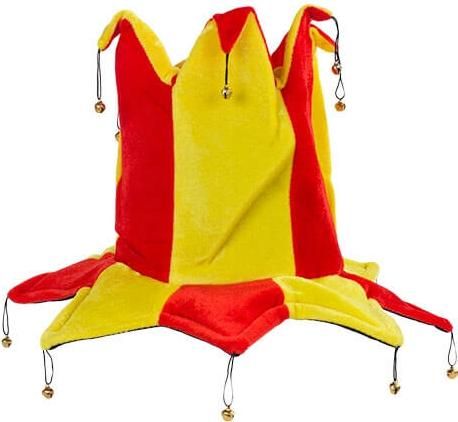 Καπέλο Τζόκερ με 14 Κουδουνάκια στα Χρώματα της Ισπανικής Σημαίας 30x25 cm