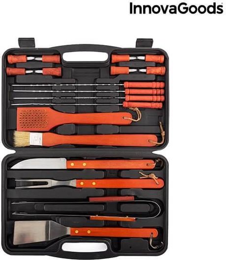 Βαλιτσάκι με Αξεσουάρ Μπάρμπεκιου InnovaGoods, 18 Τεμάχια