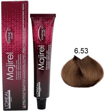 Βαφή Μαλλιών L'Oreal Professionnel Majirel 6.53 Ξανθό Σκούρο Ακαζού Ντορέ 50ml