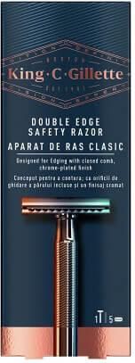 Ξυραφάκι Ασφαλείας Gillette King C με Διπλό Άκρο και 5 κεφαλές
