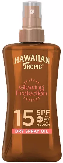 Αντηλιακό Λάδι Σώματος Hawaiian Tropic Protective Dry Oil Αδιάβροχο SPF15 σε Spray 200ml