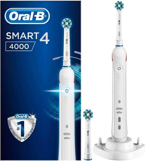 Oral-B Smart 4 4000 Ηλεκτρική Οδοντόβουρτσα με Χρονομετρητή και Αισθητήρα Πίεσης Λευκή