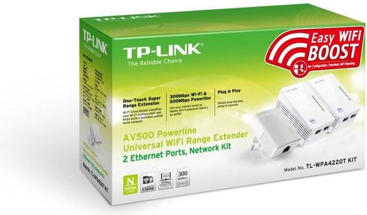 Powerline Tp-Link Wpa4220T V4 Av600 Wireless 3-Pack Starter Kit