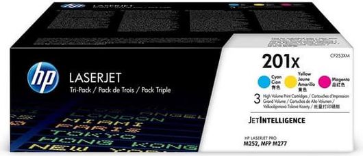Πακέτο 3 τμχαχίων HP No 201X Cyan Magenta Yellow Cf253Xm