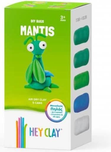 Claymates Mantis - Colorful Kids Modeling Air-Dry Clay, 5 Cans Mmn005