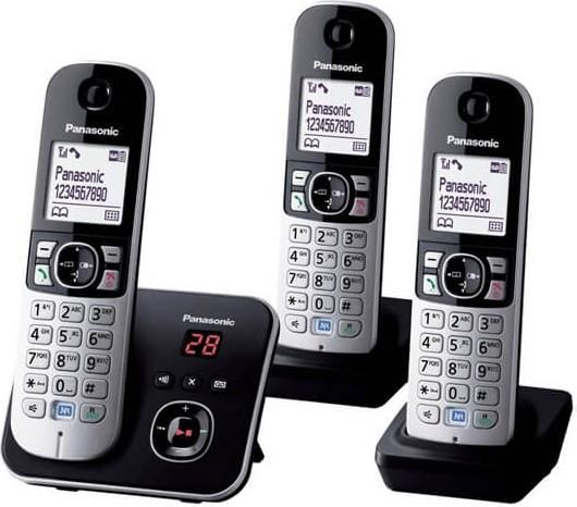 Ασύρματο Τηλέφωνο Panasonic Kx-Tg6823GB Trio Black