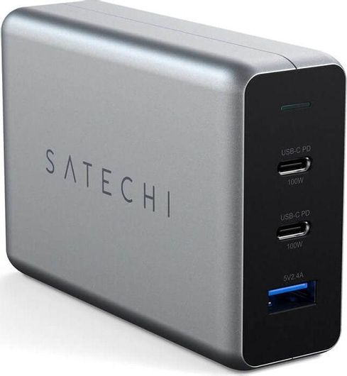 Φορτιστής Satechi Compact GaN 100 USB A USB-C Χωρίς Καλώδιο 