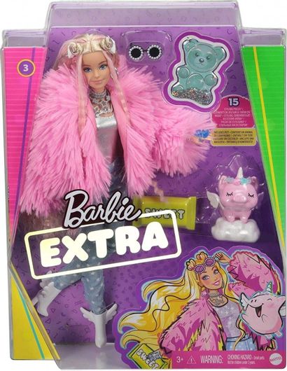 Barbie Extra Fluffy Pink Jacket GRN28