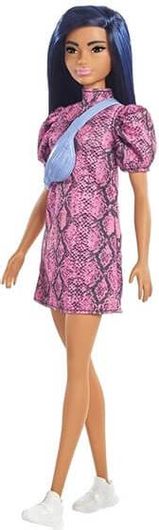 Κούκλα Barbie Fashionistas με Μπλε Μαλλιά και Snake Print Φόρεμα για 3+ Ετών 32cm GXY99