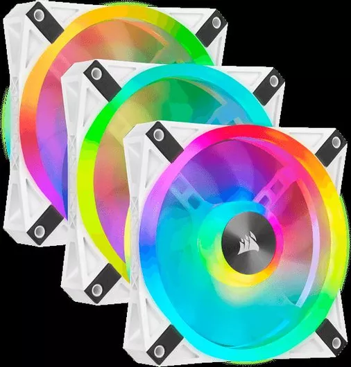 Ανεμιστήρας Κουτιού Υπολογιστή Corsair iCUE QL120 RGB Triple Fan Kit με Lighting Node Core 120mm 1500rpm με LED Πολύχρωμο 3-Pin/4-Pin PWM Λευκό 3τμχ