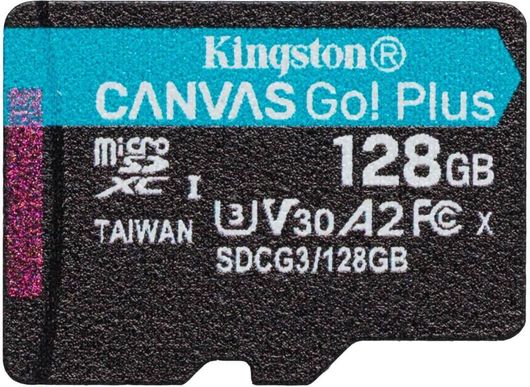 Κάρτα Μνήμης Kingston Canvas Go Plus microSDXC UHS-I 128GB U3 170MB/s 