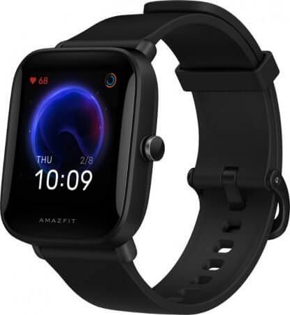 Smartwatch Amazfit Bip U 41mm Plastic Case & Silicone Strap Black