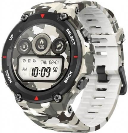 Smartwatch Amazfit T-Rex 1.3" Stainless Steel & Silicone Strap Camo Green