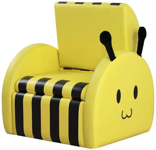 Παιδική Πολυθρόνα Homocom 310-030 Μελισσούλα με Πτυσσόμενη Πλάτη 49x44.5x36cm 