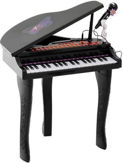 Παιδικό Ηλεκτρονικό Πιάνο Με Κάθισμα Και Μικρόφωνο Homcom 390-003Bk