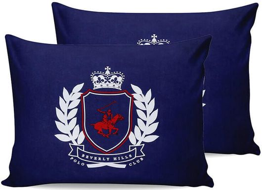 Σετ Μαξιλαροθήκες Beverly Hills Polo Club 50x70cm 2τμχ Μπλε