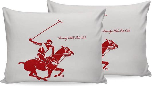 Σετ Μαξιλαροθήκες 50x70cm 2τμχ Λευκό Beverly Hills Polo Club 176BHP0103