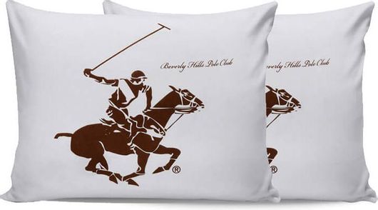 Σετ Μαξιλαροθήκες 50x70cm 2τμχ Λευκό Beverly Hills Polo Club 176BHP0109