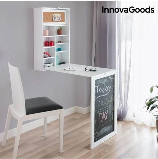 Πτυσσόμενο Ξύλινο Γραφείο Τοίχου 50x155x93cm Innovagoods V0100712