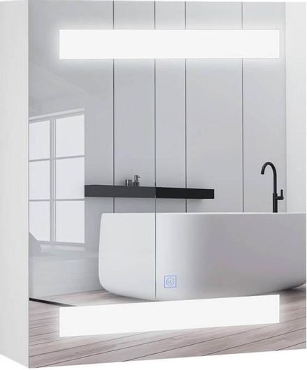 Καθρέπτης Μπάνιου με Ντουλάπι & LED Φωτισμό 60x50x15cm