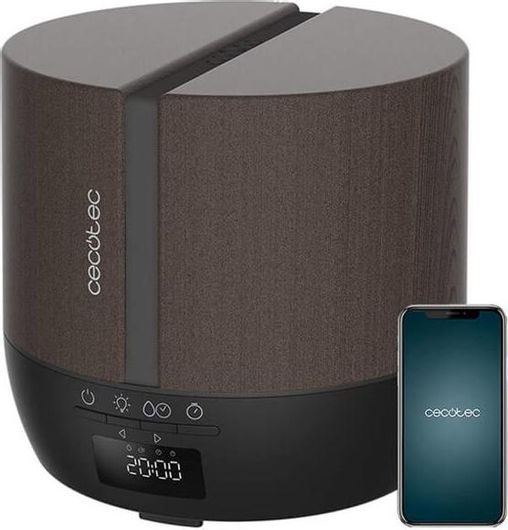 Diffuser Αρωματοθεραπείας Cecotec Pure Aroma 550 Connected Black Woody CEC-05649 Ηλεκτρικός Καφέ